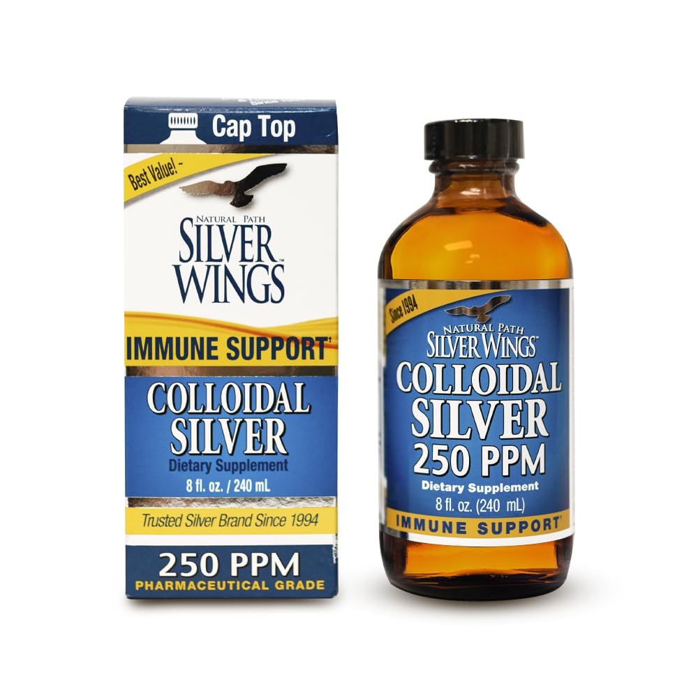 Natural Path Silver Wings Colloidal Silver Liquid 250ppm – 8oz | Enhanced Immune Support