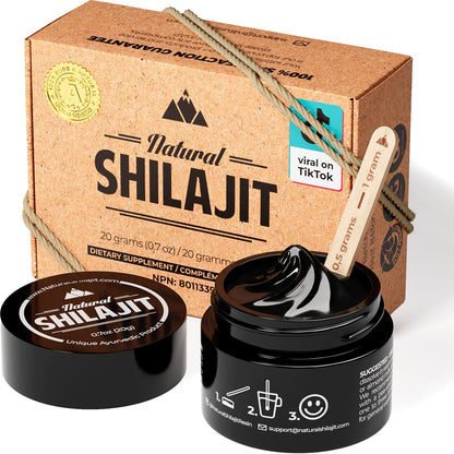 NATURAL SHILAJIT Resin (20g) – Genuine Altai Shilajit, DBP-Verified, Lab Tested