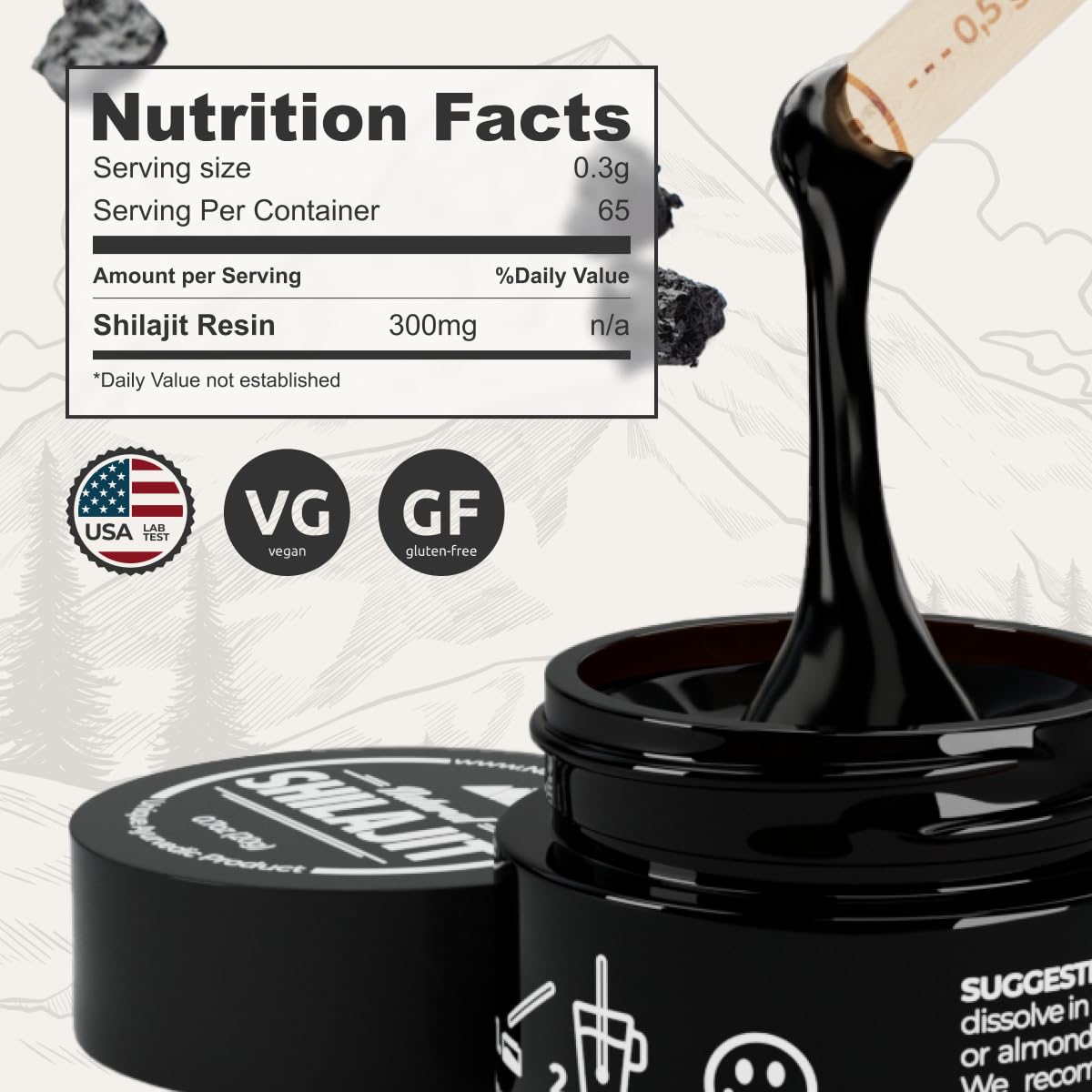 NATURAL SHILAJIT Resin (20g) – Genuine Altai Shilajit, DBP-Verified, Lab Tested