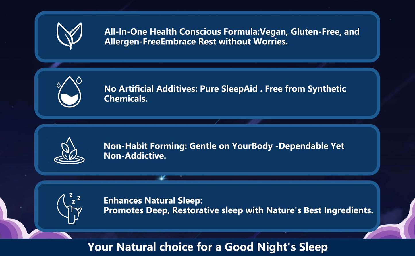 Natural Sleep Aid Gummies - Melatonin-Free Sleep+ Gummies for Adults - 60 Count