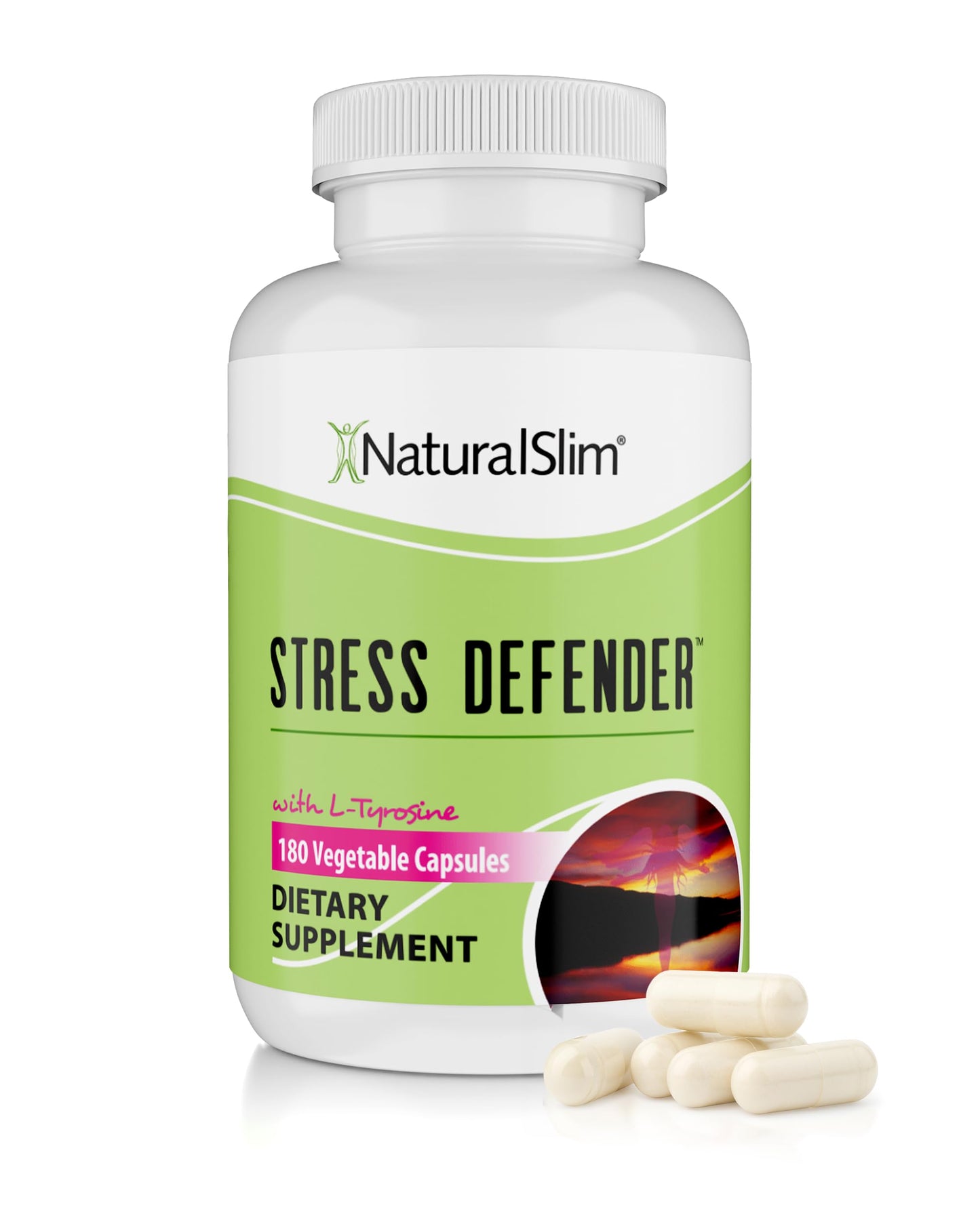 NaturalSlim Stress Defender – Cortisol Support, Craving Control & Sleep & Metabolism (180 Veg Capsules)