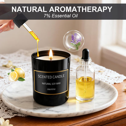 8 Pack Scented Candles Set for Men - Aromatherapy Soy Candles Gift Set