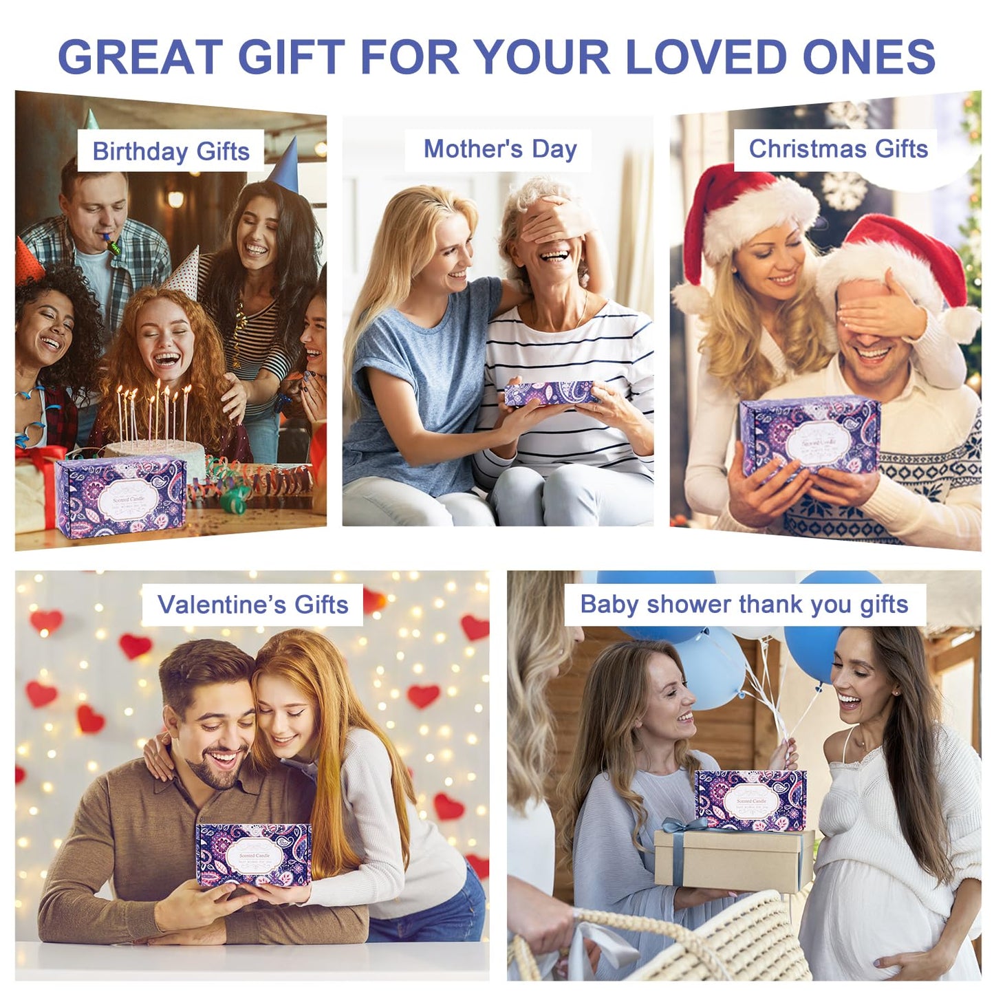 Scented Candle Gift Set for Women – 2 Pack 2.5 oz | Aromatherapy Candles
