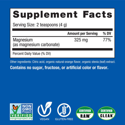Natural Vitality CALM Magnesium Drink Mix – Orange, 8 oz | Gluten Free, Vegan, Non-GMO