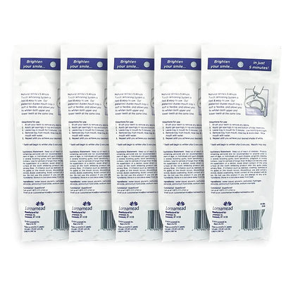5 Pack Natural White 5-Minute Teeth Whitening Kits – Fast Home Whitening