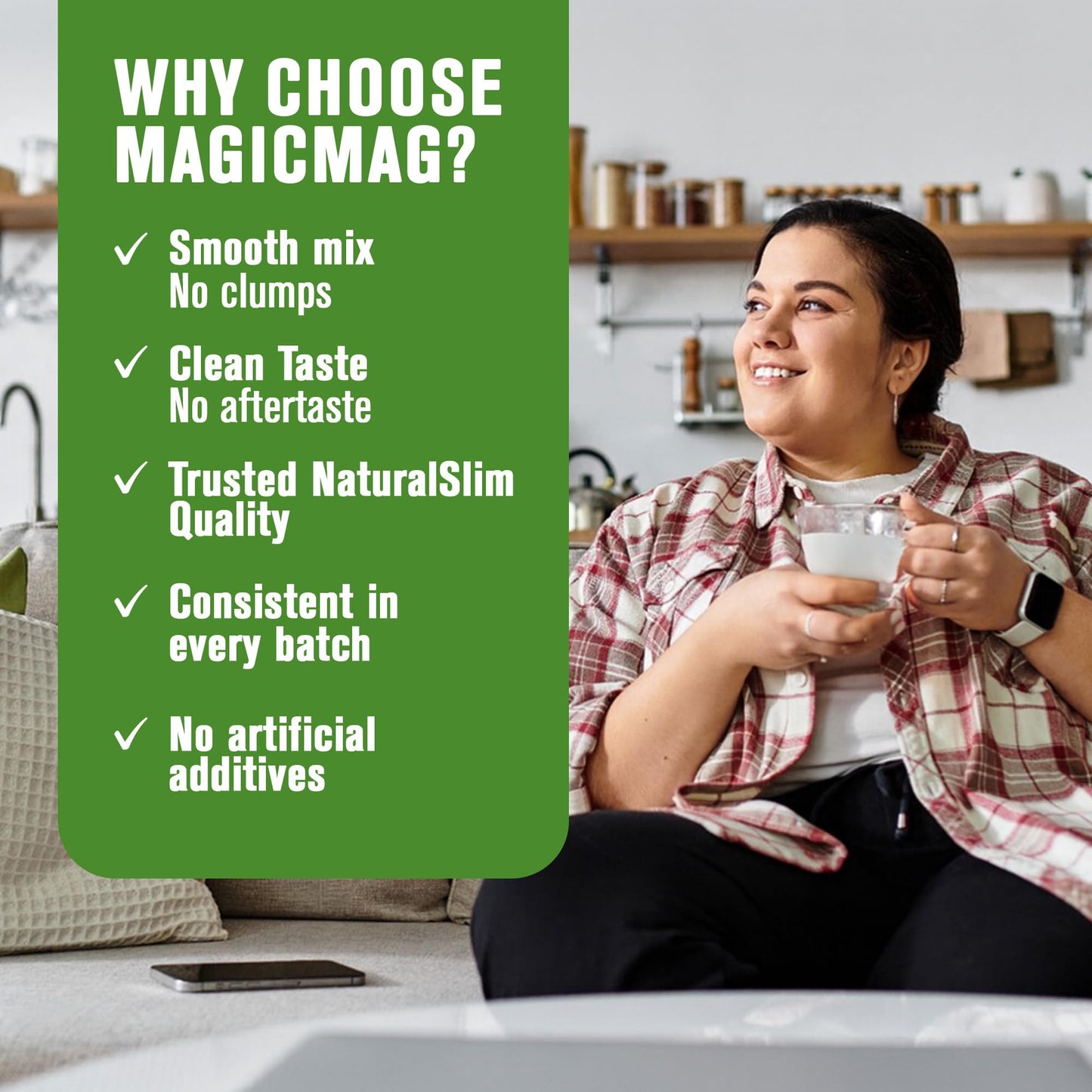 NaturalSlim MagicMag Magnesium Citrate Powder – Strawberry Lime Flavor, 8oz Drink Mix (3 Pack)