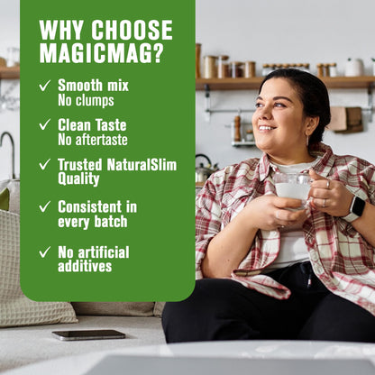 NaturalSlim MagicMag Magnesium Citrate Powder – Strawberry Lime Flavor, 8oz Drink Mix (3 Pack)