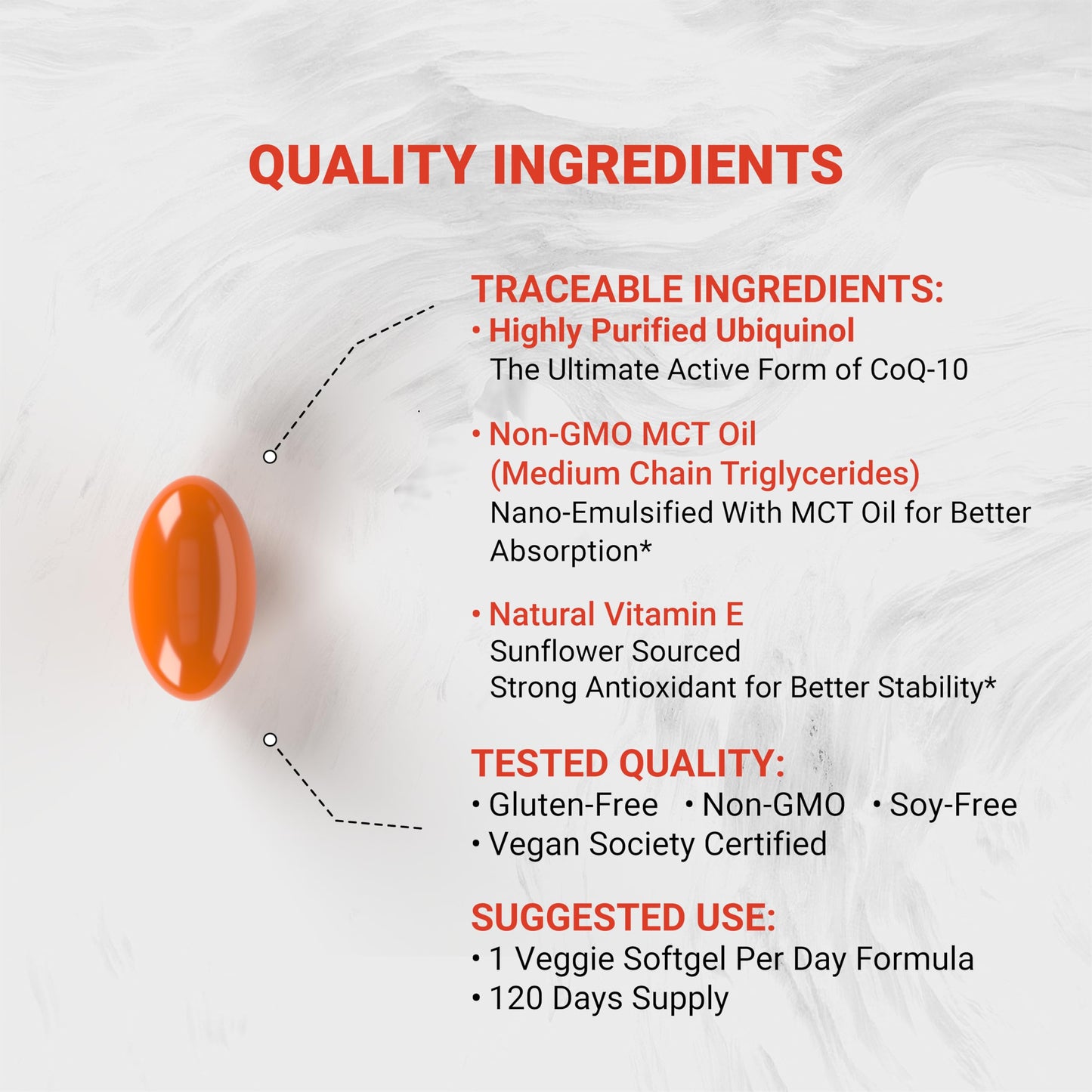 Naturalis Ubiquinol 100mg CoQ-10 Emulsified in MCT Oil – 120 Softgels | Gluten Free, Non-GMO & Soy-Free | Cardiovascular Wellness