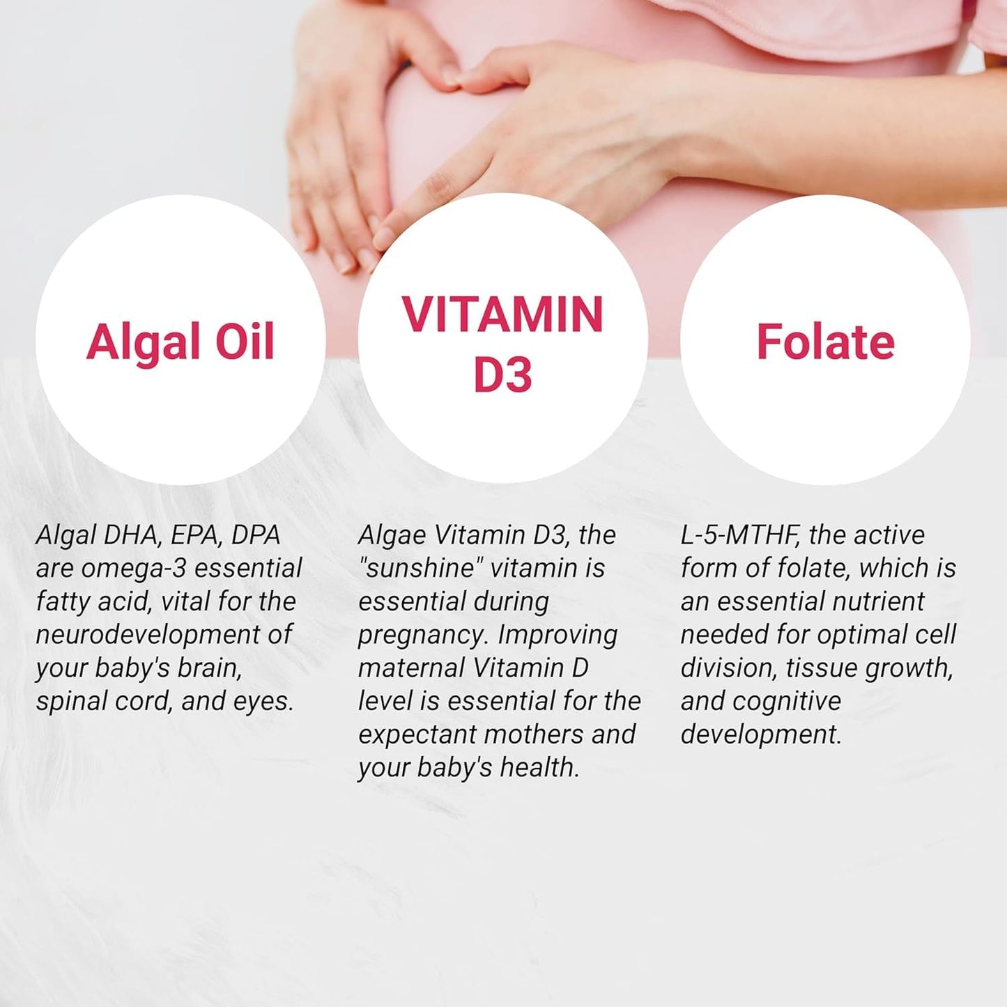 Naturalis Vegan Prenatal: Full Spectrum Omega-3 + Vitamin D3 & L-5-MTHF | Vegan Society Certified | 60 Veggie Softgels
