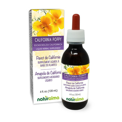Naturalma Eschscholzia Alcohol-Free Tincture – 4 fl oz Drops | Vegan