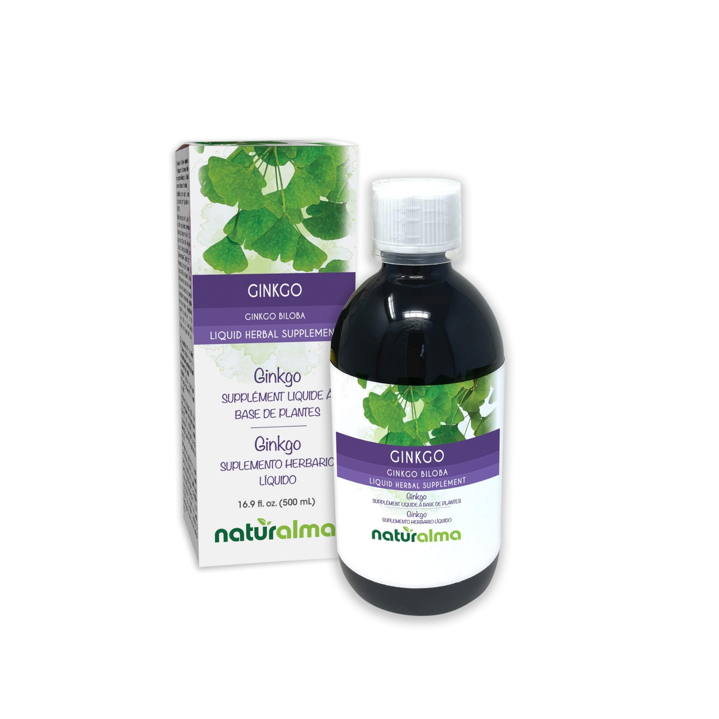 Naturalma Ginkgo Biloba Alcohol-Free Tincture — 16.9 fl oz Liquid Extract (Vegan)