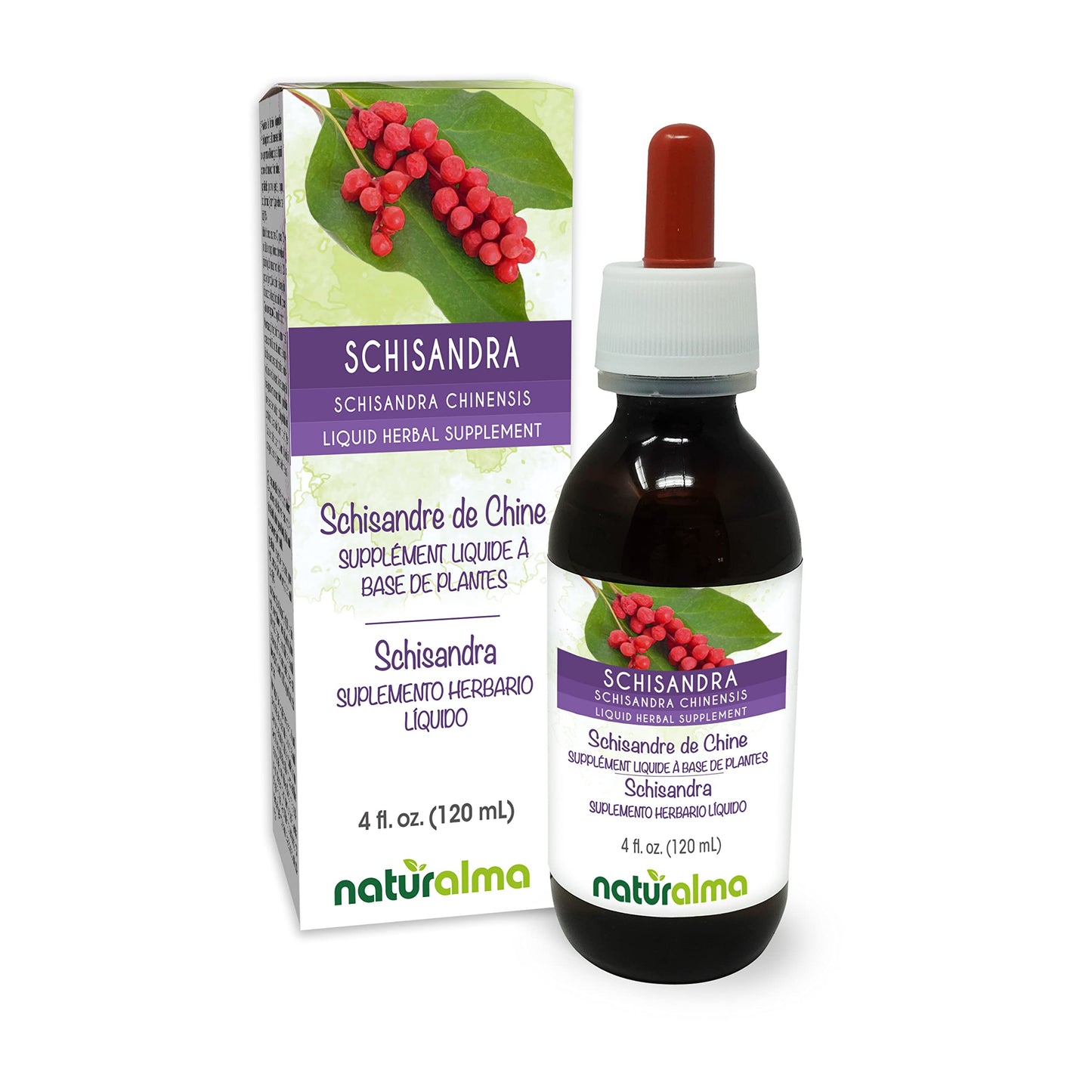 Naturalma Schisandra Fruit Alcohol-Free Tincture – 4 fl oz Drops