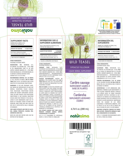 Naturalma Wild Teasel Root Tincture - Alcohol-Free (6.76 fl oz)