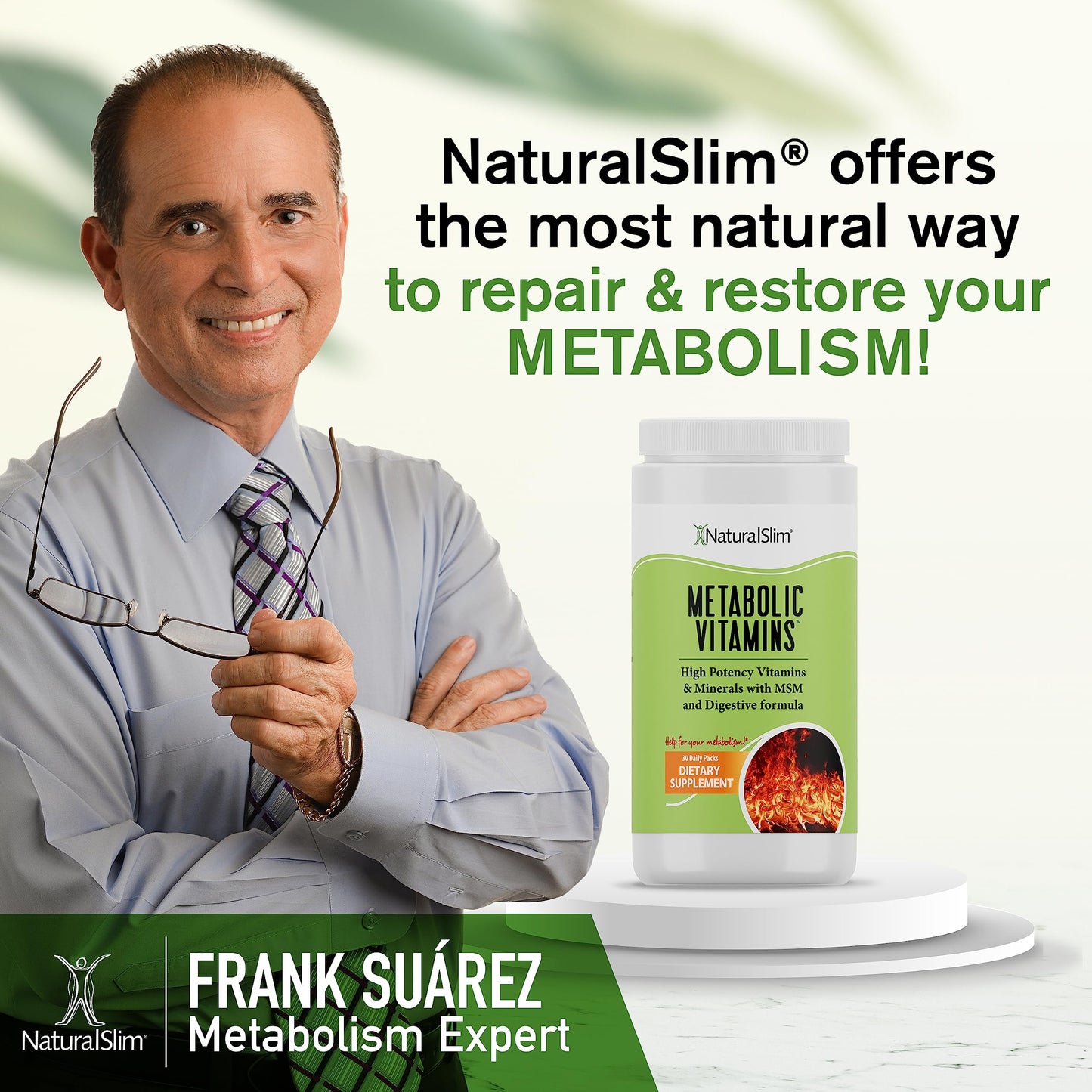 NaturalSlim Metabolic Vitamins | Multivitamin for Energy, Metabolism & Nutrient Absorption | 30-Pack