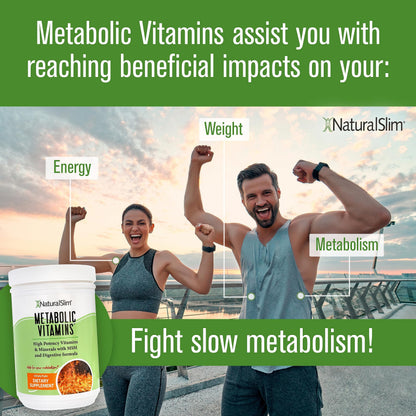NaturalSlim Metabolic Vitamins | Multivitamin for Energy, Metabolism & Nutrient Absorption | 30-Pack