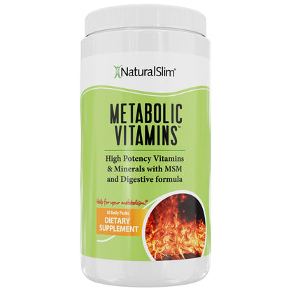 NaturalSlim Metabolic Vitamins | Multivitamin for Energy, Metabolism & Nutrient Absorption | 30-Pack