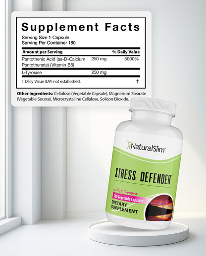 NaturalSlim Stress Defender – Cortisol Support, Craving Control & Sleep & Metabolism (180 Veg Capsules)