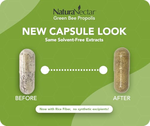 NaturaNectar Green Bee Propolis Capsules – NSF Certified, Gluten-Free