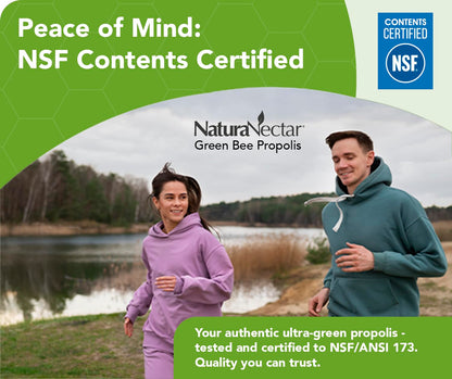 NaturaNectar Green Bee Propolis Capsules – NSF Certified, Gluten-Free