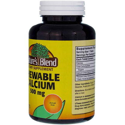 Nature's Blend Calcium Chewable Bavarian Cream 500 mg – 100 Tabs