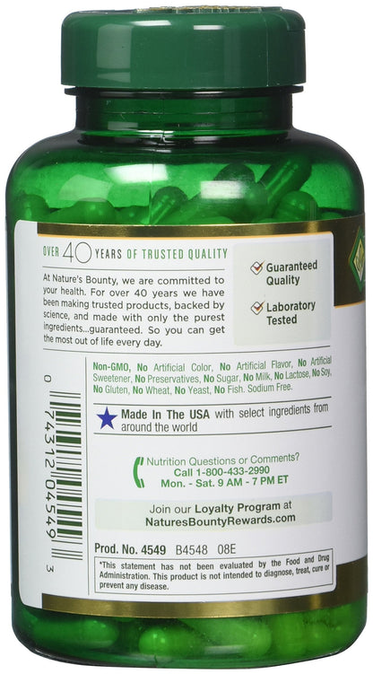 Nature's Bounty Milk Thistle 250 mg Capsules — Pack of 2 (400 capsules)