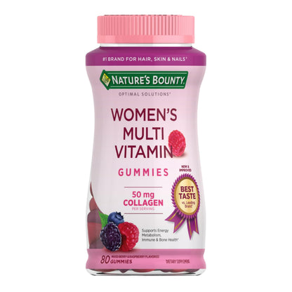 Nature's Bounty Optimal Solutions Women's Multivitamin Gummies – Raspberry Flavor