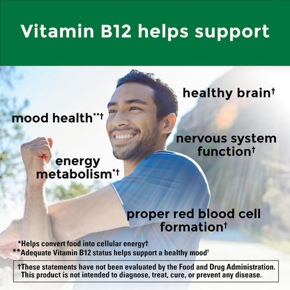 Nature Made Vitamin B12 3000 mcg Sublingual – Fast Dissolve, Sugar Free, 40-Count