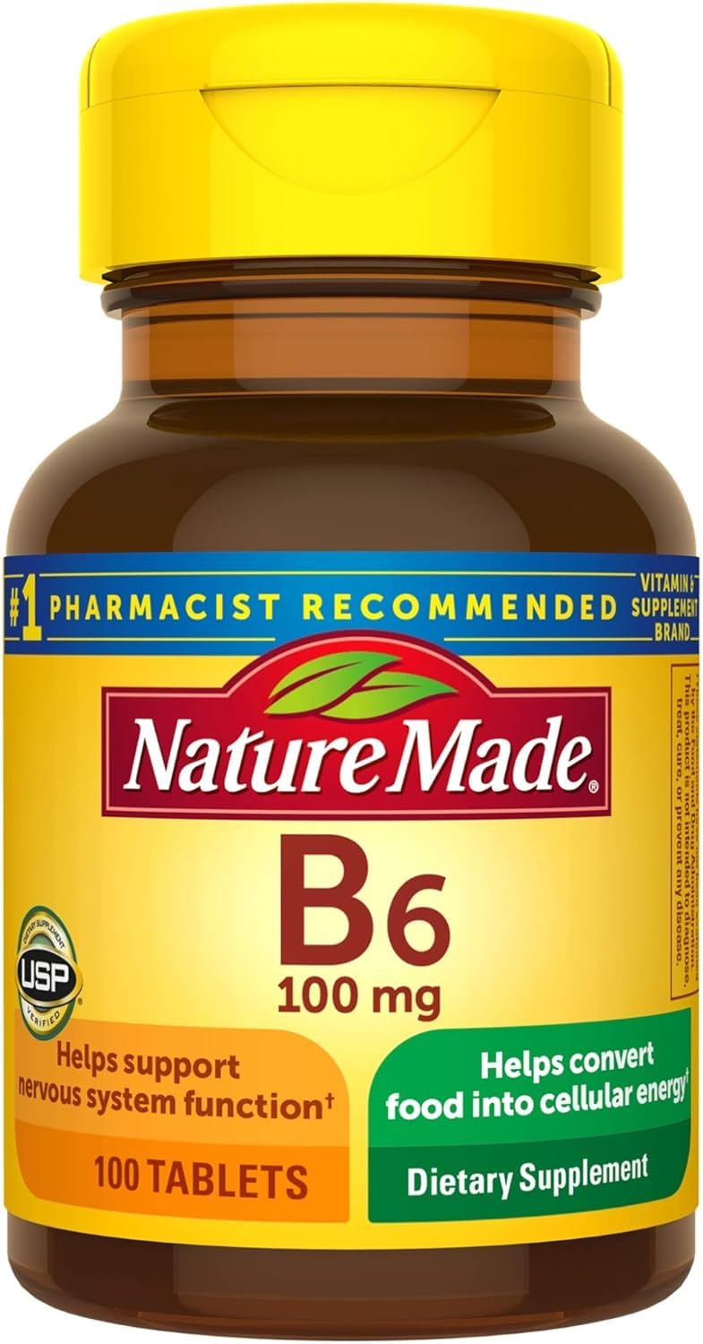 Nature Made Vitamin B-6 100 mg Tablets – 4-Pack (400 Tablets)