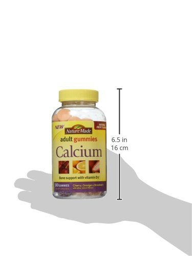 Nature Made Calcium Adult Gummies, 80 Count (Pack of 3) - Calcium Gummies for Adults