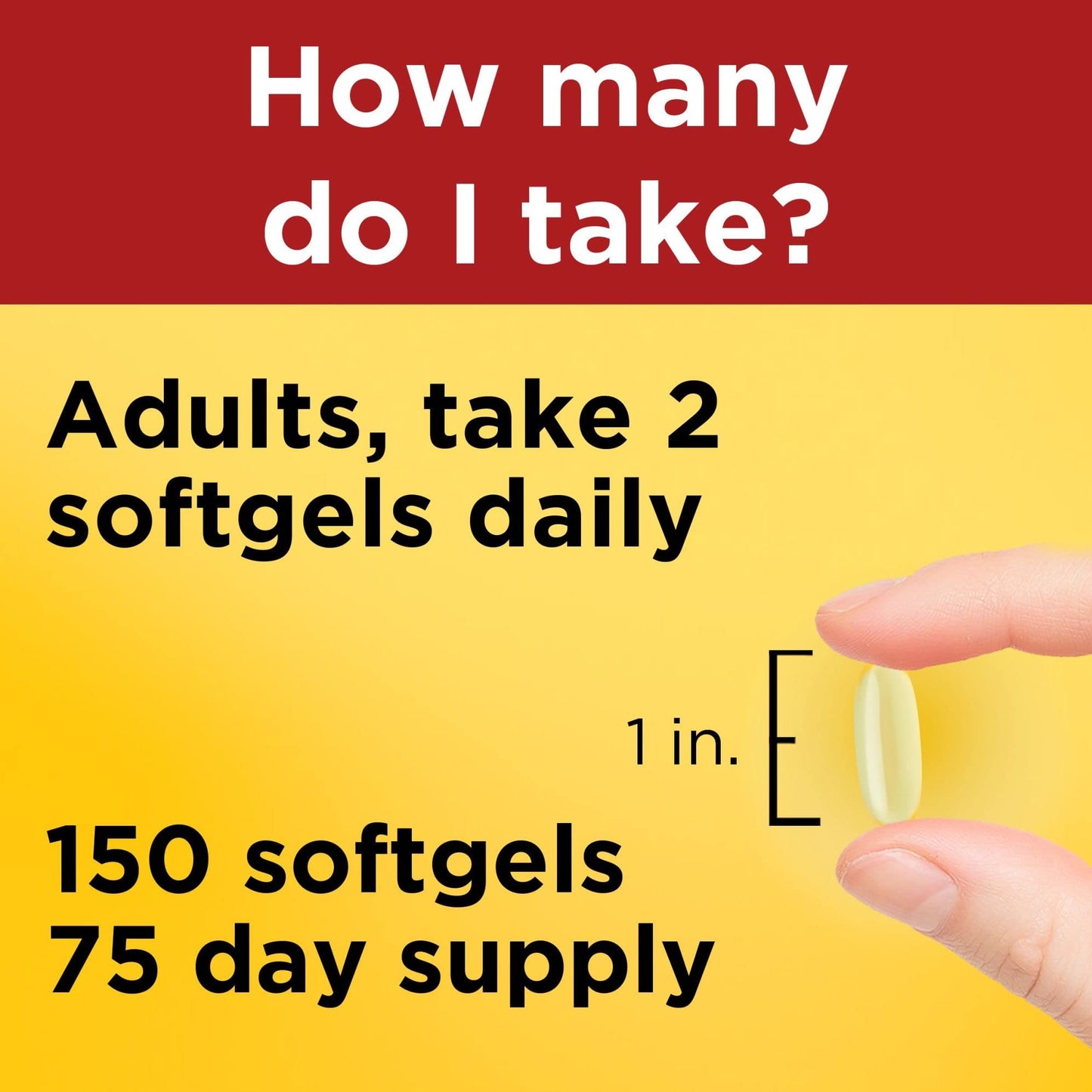 Nature Made Fish Oil 1200 mg Softgels – Omega-3 for Heart Health, 150-Count (75-Day Supply)