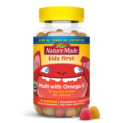 Nature Made Kids First Multivitamin with Omega-3 Gummies – 70 Count