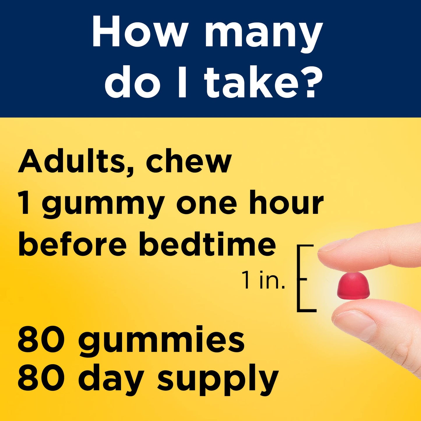 Nature Made Melatonin Gummies 2.5 mg – 80 Count, Drug-Free Sleep Aid for Adults