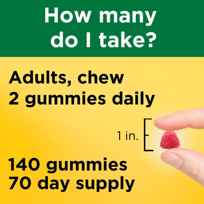 Nature Made Multivitamin + Omega-3 Gummies for Adults – 140-Count, 70-Day Supply