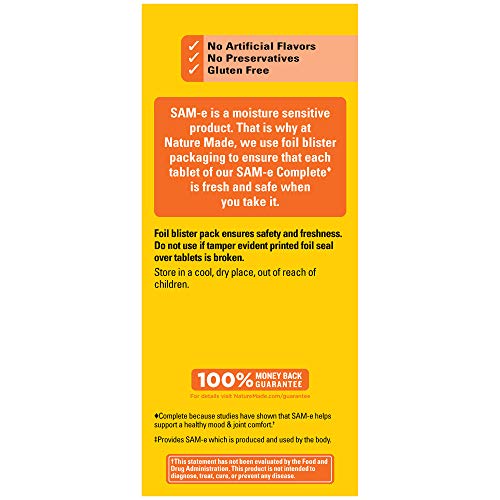 Nature Made SAM-e 200 mg Complete: Mood & Joint Support, 60 Tablets