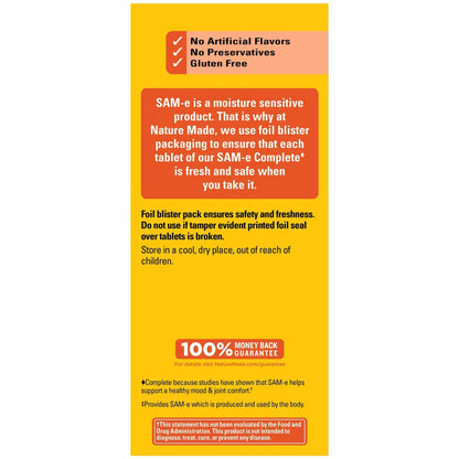 Nature Made SAM-e 200 mg Complete: Mood & Joint Support, 60 Tablets
