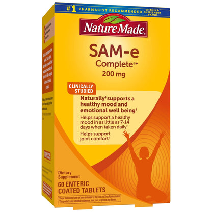 Nature Made SAM-e 200 mg Complete: Mood & Joint Support, 60 Tablets