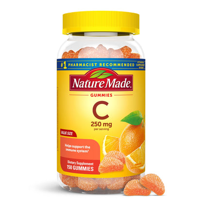 Nature Made Vitamin C 250 mg Gummies – Immune Support, 150 Count (75 Day Supply)