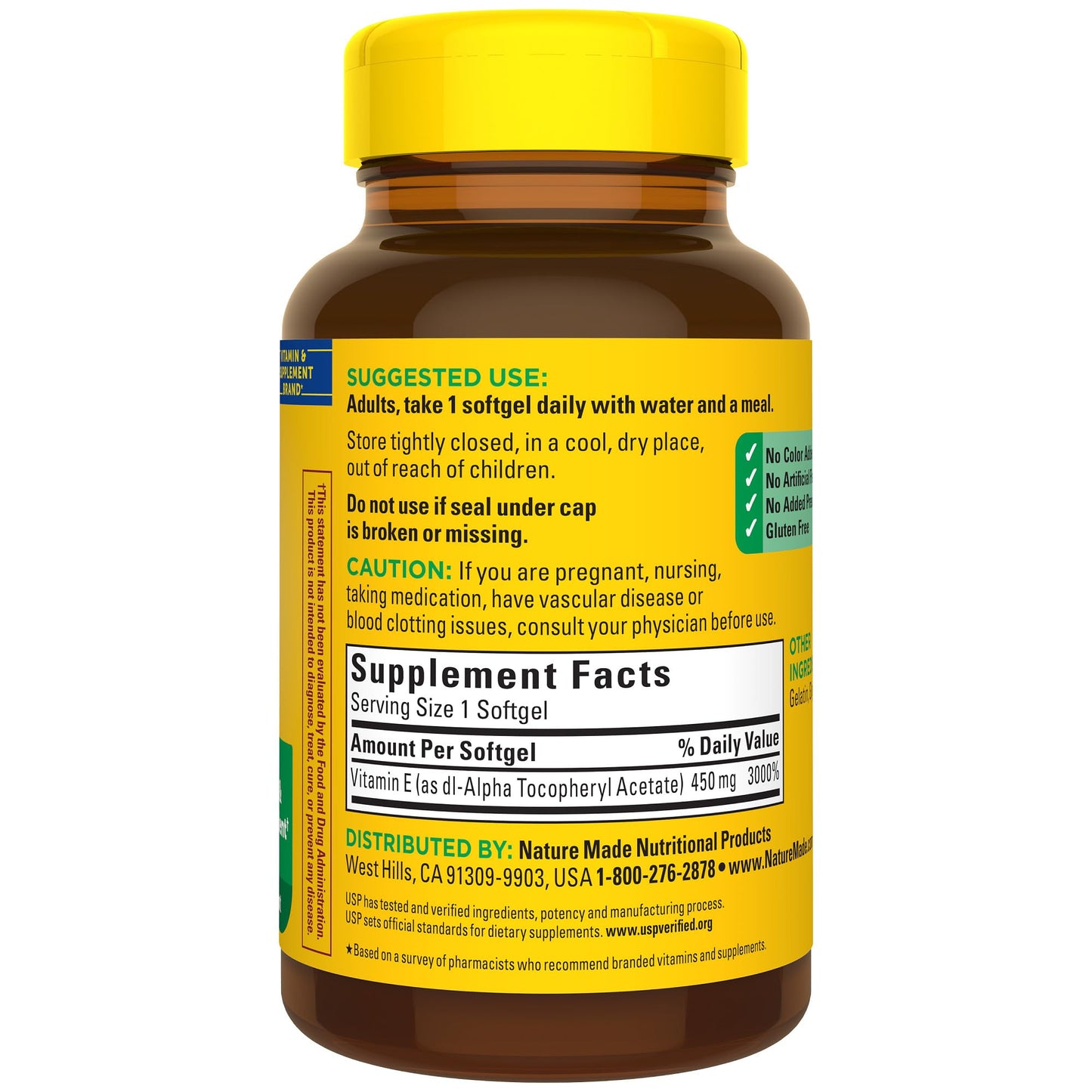 Nature Made Vitamin E 450 mg dl-Alpha Softgels – 3-Pack Antioxidant Support