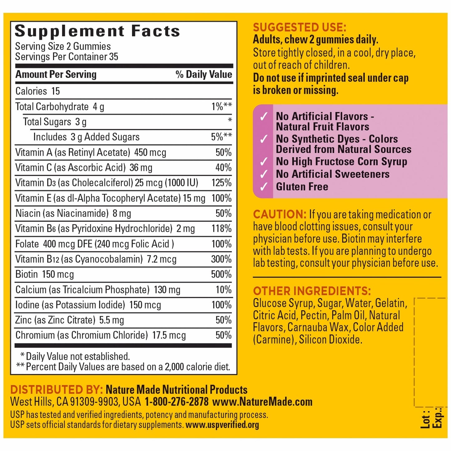 Nature Made Women's Multivitamin Gummies – 70 Count, 35-Day Supply