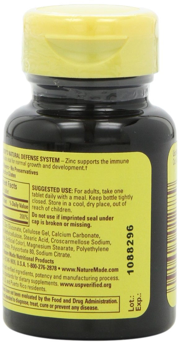 Nature Made Zinc 30mg, 100 Tablets - Pack of 6 | Immune Support