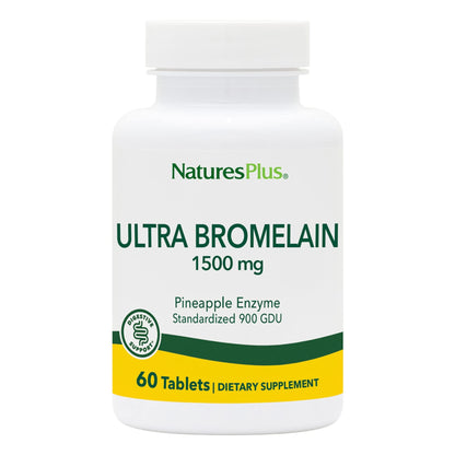 Nature's Plus Ultra Bromelain 1500 mg - 60 Tablets | Digestive & Joint Support