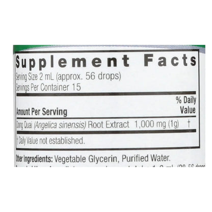 Nature's Answer Dong Quai Root Liquid Extract - Female Hormonal Support (Alcohol-Free, Gluten-Free, Kosher) - 1 oz