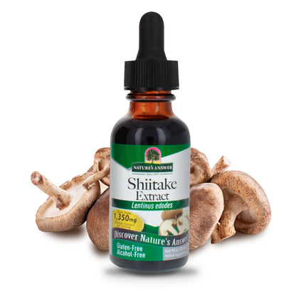 Nature's Answer Shiitake Mushroom Extract - Alcohol Free, 1 Fl Oz | Immune Support & Wellness