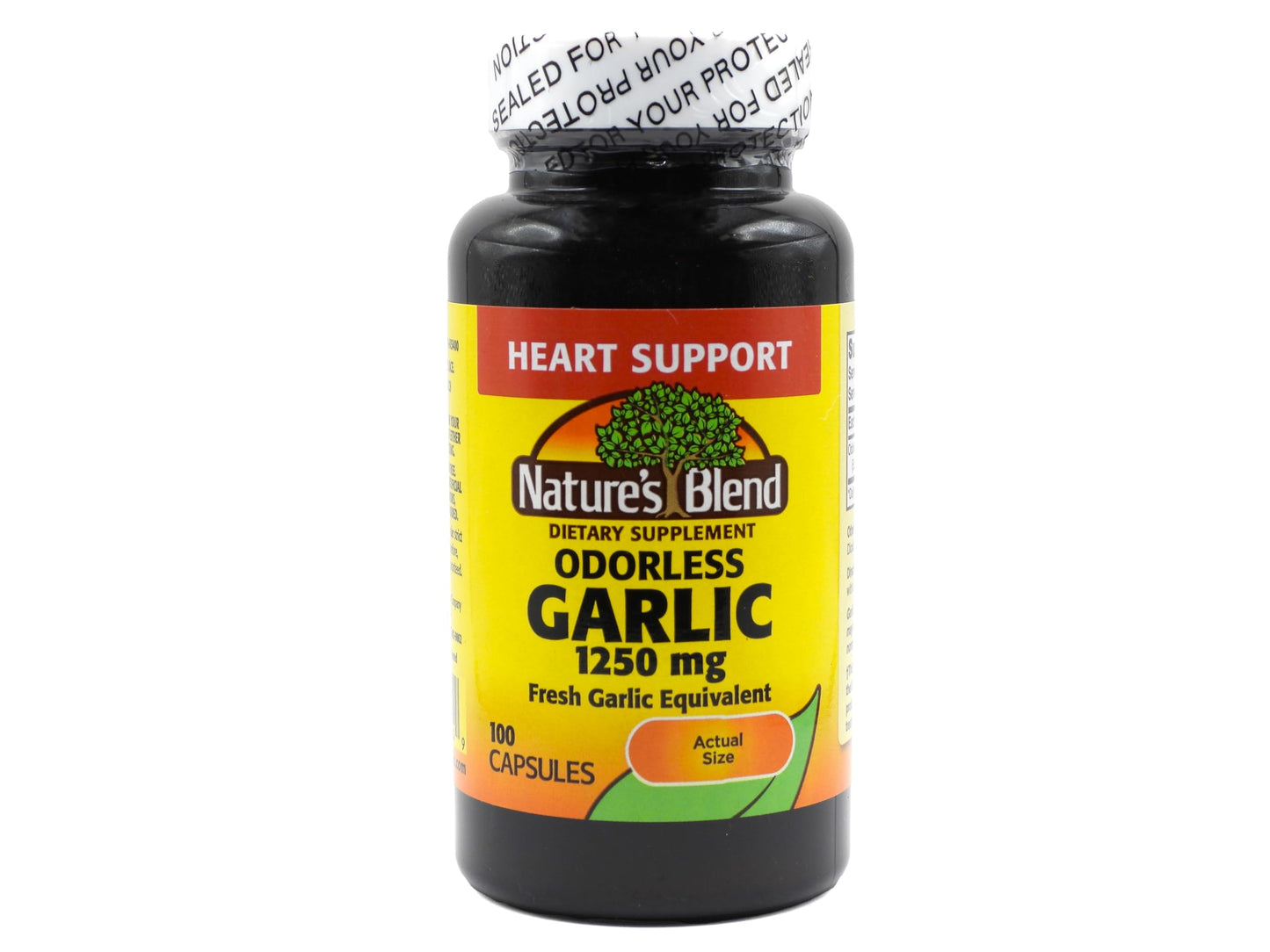 Nature's Blend Odorless Garlic 1250 mg - 100 Caps | Heart Health
