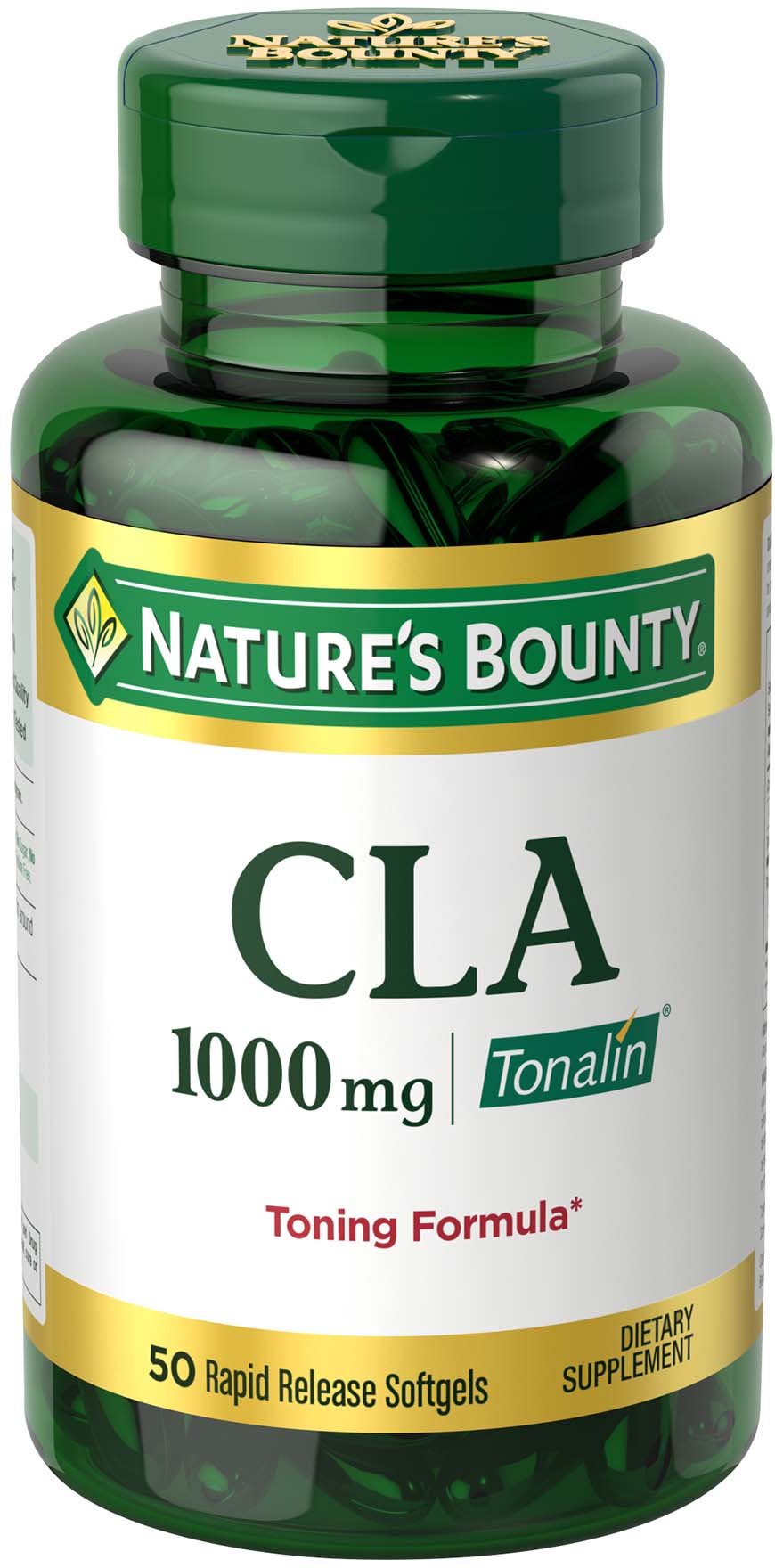 Nature's Bounty Tonalin CLA 1000mg – Diet & Body Support | 50 Rapid Release Softgels