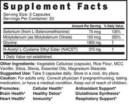 Nature's Fusions Neuro NAC Supplement 375mg Extra Strength + 1800mg Glycine – NACET for 20x Bioavailability & 10x Glutathione Boost