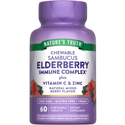 Nature's Truth Elderberry Immune Complex – 60 Chewables