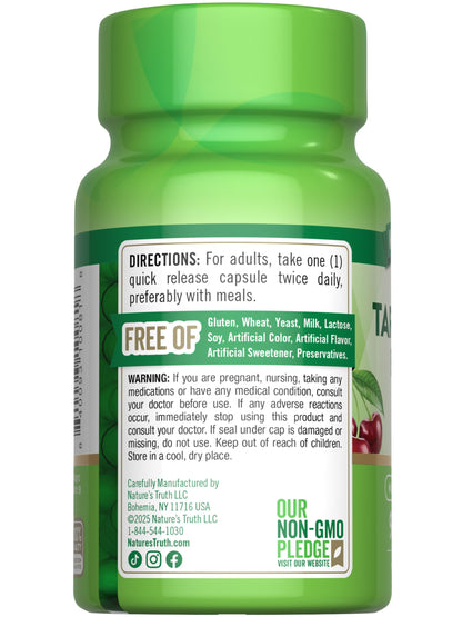 Nature's Truth Tart Cherry Extract Capsules – 1200 mg, 90 Count | Non-GMO & Gluten Free