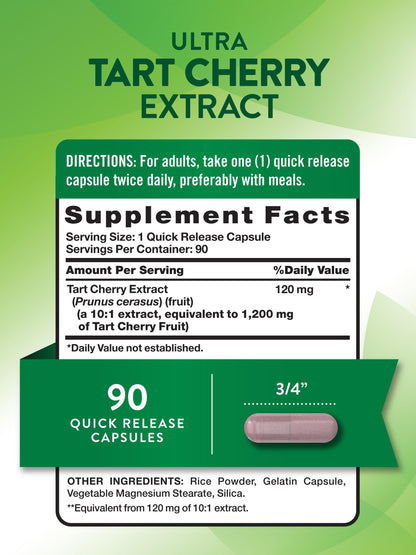 Nature's Truth Tart Cherry Extract Capsules – 1200 mg, 90 Count | Non-GMO & Gluten Free