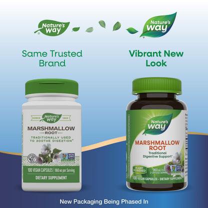 Nature's Way Marshmallow Root – Plant-Based Digestive Support (Vegan, Gluten-Free)